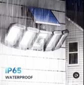 Güneş Enerjili Solar Bahçe Lambası 3 metre kablolu Hareket Sensörlü 5 Taraflı 300 Led Aydınlatma Kumandalı / ES-300 - 2