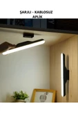MAS ELEKTRO luxshome Usb Şarjlı Mıknatıslı Kablosuz Mutfak Tezgah Altı Dolap İçi Kabin Led Aydınlatma Lambas 3 Renk - 4