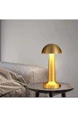 MAS ELEKTRO Vonalight Şarjlı Dokunmatik Led Masa Lambası, Ayarlanabilir Renk Tonu, Okuma Işığı Mantar Gece Lambası GOLD thumbnail 2