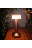 MAS ELEKTRO VoltLight Dekoratif Şarjlı Dokunmatik Led Masa Lambası Usb Kablolu Abajur Ve Gece Lambası Bakır Renk 3 RENK - 7