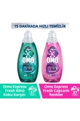 Omo Express Fresh Kötü Koku Karşıtı Beyazlar ve Renkliler & Renkliler ve Siyahlar 2 x 1480 ml - 1