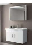 Ece Banyo Beyaz Gama 90 Cm Banyo Dolabı - 1