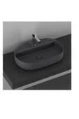 İsvea Infinity Batarya Delikli Tezgah Üstü Lavabo 60 Cm Antrasit Extra 10Nf65060 - 1