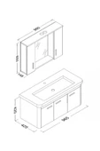 Ece Banyo Note Smart 100 Cm Banyo Dolabı - Beyaz - 3