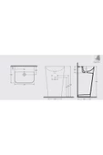 İsvea Isvea Sott'Aqua 50 Cm Monoblok Lavabo - Antrasit - 2