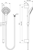 İdeal Standard Ideal Standard Idealrain Evojet Diamond 134 Sürgülü Duş Sistemi 60 Cm - 3