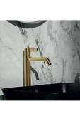İdeal Standard Joy Yüksek Lavabo Bataryası 5L/Dk Fırçalanmış Altın Sifon Kumandalı - 4