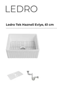 İsvea Ledro Tek Hazneli Mutfak Ve Banyo Eviyesi, 61 Cm thumbnail 3