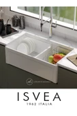İsvea Lugano Rim Çift Hazneli Eviye, 84 Cm - 1