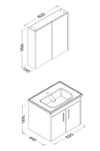 Ece Banyo Gama 65 Cm Banyo Dolabı - Beyaz - 4