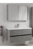 İsvea Isvea 	Trio Plus 100 Cm Lavabo Dolabı 1 Ç. Retro Gümüş 24Tp1398100I - 1