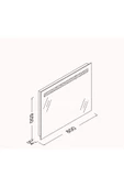 İsvea Isvea 80 Cm M4 Profil Çerçeveli Ayna (Kumlamalı, Ledli) Kumlama Kısmında Led Vardır - 2