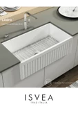 İsvea Ledro 76Cm Seramik Mutfak Eviyesi(Süzgeç Ve Metal Izgara Dahil) - 1