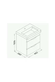 İsvea Isvea Neo 50 Cm Lavabo Dolabı, Gri - 3