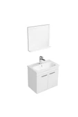 Evdeniste Ece Rubino Beyaz 60 Cm Kare Lavabolu Banyo Dolabı - 1