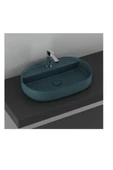 İsvea Infinity Batarya Delikli Tezgah Üstü Lavabo 60 Cm Petrol Yeşili Extra 10Nf65060 - 1