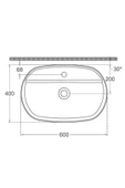 İsvea Isvea Infinity Batarya Delikli Tezgah Üzeri Lavabo 60Cm Antrasit - 3