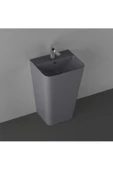 İsvea Isvea Sott'Aqua 50 Cm Monoblok Lavabo - Antrasit - 1