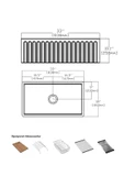 İsvea Ravenna 84 Cm Çift Hazneli Seramik Eviye (Izgara Ve Süzgeç Dahildir.) - 3