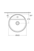 İsvea Isvea Infinity Batarya Delikli Tezgah Üzeri Lavabo 42Cm Antrasit - 2