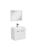 Evdeniste Ece Rubino Beyaz 60 Cm Kare Lavabolu Banyo Dolabı - 2