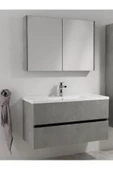 İsvea Kopya - Trio+ 80 Cm Banyo Dolabı 100 Cm Çift Çekmeceli Alt Üst Modül - 1