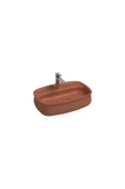 İsvea Isvea Fluido Tezgah Üzeri Çanak Lavabo 60Cm  Bas-Aç Set Terracotta thumbnail 2