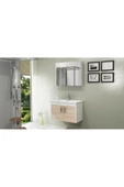 Ece Banyo Gama 80 Cm Banyo Dolabı - Sonomo Meşe/Beyaz - 2