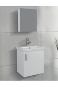 Ece Banyo Slim Smart 50 Cm Banyo Dolabı - Parlak Beyaz - 1