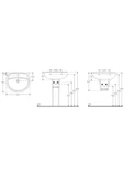 Ece Eti 60X50 Cm Yarım Ayaklı Lavabo Seti- 10Et60060 - 2