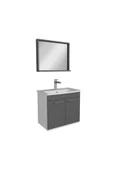 Ece Banyo Rubino Banyo Dolabı 80 Cm Set Antrasit - 2