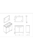 Ece Banyo Rubino Banyo Dolabı 80 Cm Set Antrasit - 6