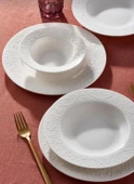 EVMUTFAK DİLRUBA MODEL GURAL PORSELEN 6 KİŞİLİK YEMEK TAKİMİ KREM RENK - 4