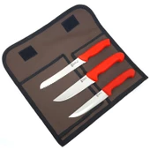 SürLaz Red Pratik Mutfak Bıçak Seti Salata Bıçağı Et Bıçağı Meyve Bıçağı 4 Parça - 1