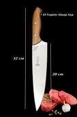 SürLaz Şef Bıçak Seti 4 Parça Almazan Bıçak Outdoor Bıçakları Hediyelik Bıçak - 2