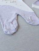 0-3 3-6 Ay Lucky Baby Nakışlı Es Çizgi Boy Şapkalı Erkek Bebek Tulumu Kahvemelanj - 3