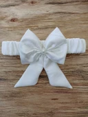 Yenidoğan Sahra My Princess Nakışlı Lüks Kundak Bebek Battaniyesi Ekru thumbnail 4