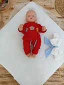 Yenidoğan Bal Peteği My Prince Taç Nakışlı Delüks Kundak Bebek Battaniyesi Mavi - 4