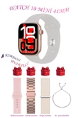 Xiaomi Redmi Note 8 Uyumlu Taş Akıllı Saat Watch 10 Mini Kordon Hediyeli AMOLED EKRAN 41MM - 1