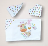 Love Zürafa Nakışlı 10lu Zıbın Takımı Hastane Çıkışı Ekru - 2