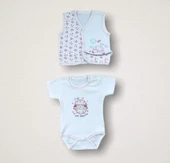 Kıvırcık Kuzu Nakışlı 10lu Zıbın Takımı Hastane Çıkışı Ekru - 4