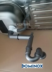 DOMİNOX DMN 14 EVYE İÇİN SÜZGEÇLİ ÇIKIŞ AYARLI SİFON TAKIMI - 1