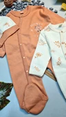 Yeni Doğan Kız Bebek Patikli Ve Bereli İkili Tulum Seti - 3