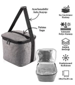 Kamp Piknik Termal Soğutucu Yalıtımlı Buzluk Termos Çanta 10 Lt - 920 Gri - 5