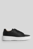 Lufian Tommy Erkek Deri Sneaker Ayakkabı Siyah 111230280 - 1