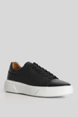 Lufian Tommy Erkek Deri Sneaker Ayakkabı Siyah 111230280 - 2