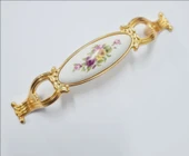 ZÜMRE 128 mm Metal GOLD  Kasa Beyaz  SARI ÇİÇEK Desenli  / 5 ADET - 3