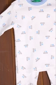 Dad Yazılı Erkek Bebek Eşofman Pijama Takımı Mavi - 5