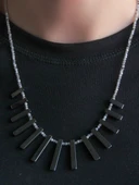 Doğal Taş Aytaşı Hematit Kadın Kolye 3 MM Mücevher Kesim euk8ay thumbnail 2