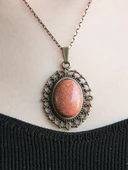 Doğal Taş Yıldız Doğal Taşlı Otantik Kadın Kolye 45 Cm Zincirli euk13y thumbnail 2